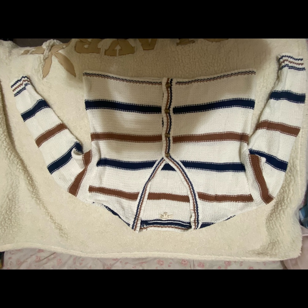 L.A. HEARTS striped button cardigan